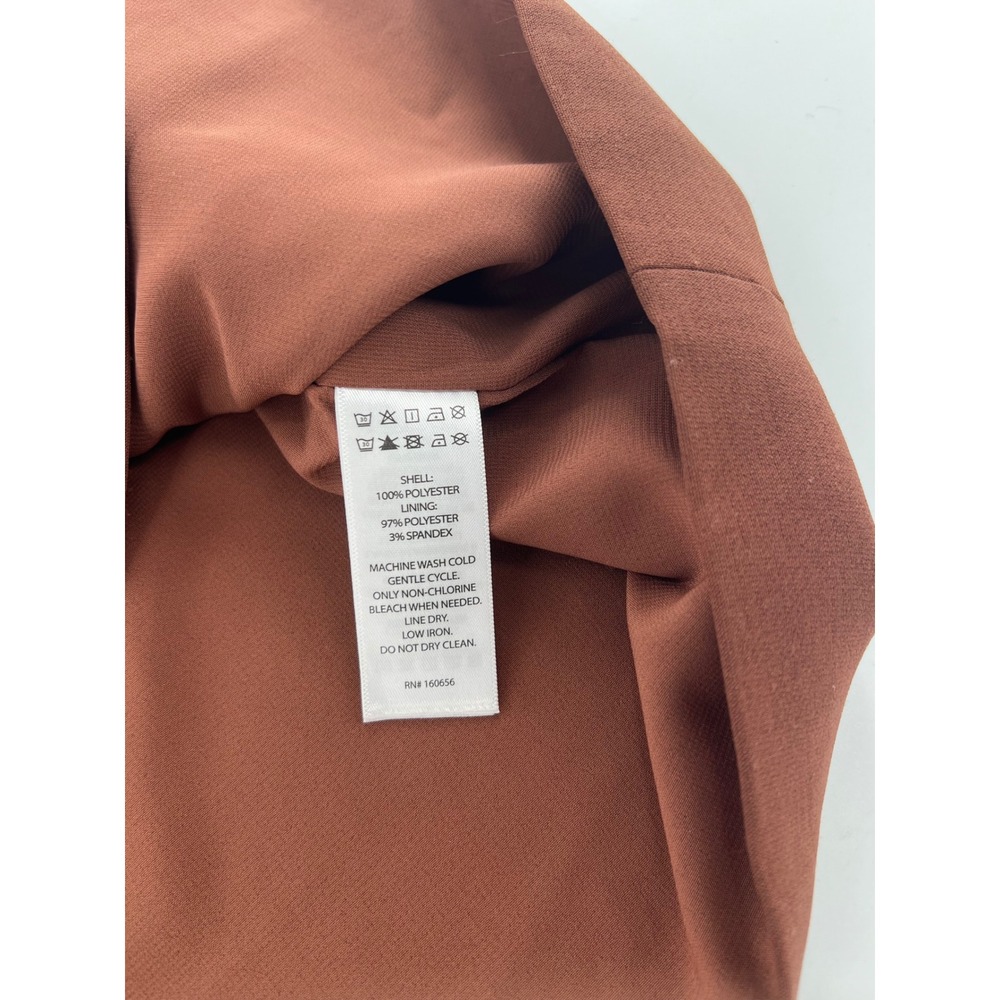 Sincerely Jules Womens Rust Brown Button Front Sleeveless Mini Dress Office chic - Picture 7 of 7